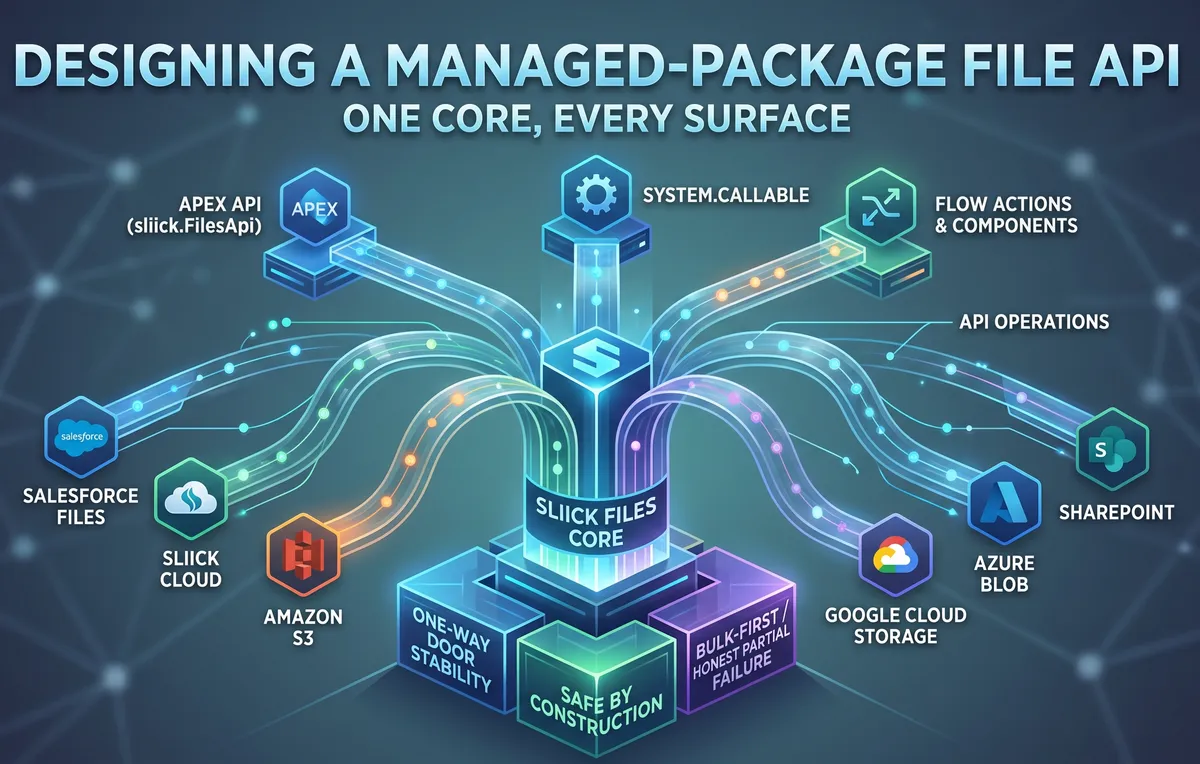 Designing a Managed-Package File API: One Core, Every Surface