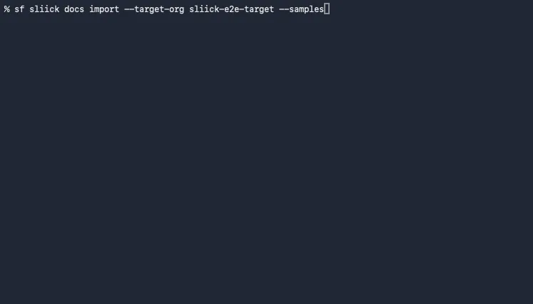 Install and Use the new sf sliick CLI Plugin