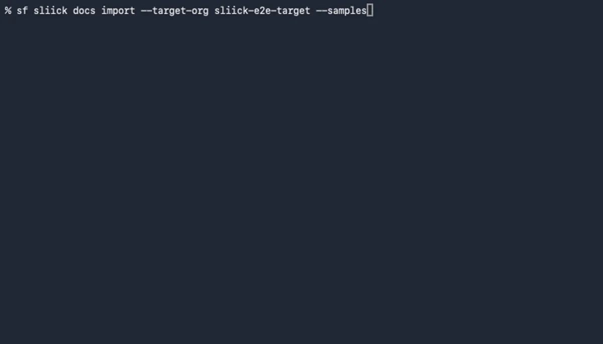 Install and Use the new sf sliick CLI Plugin