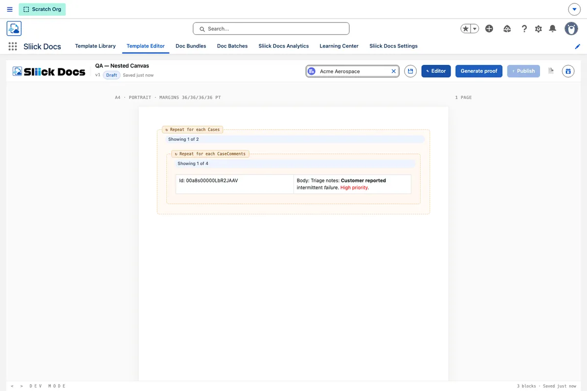 Sliick Docs v1.5 Released - Nested Data, Live Previews, and Richer Documents