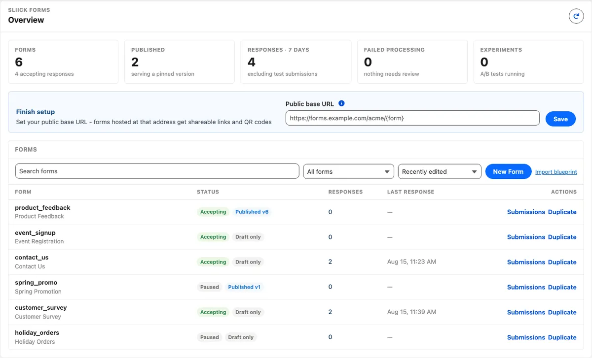 Sliick Forms v0.3 is Live and Free on the AppExchange